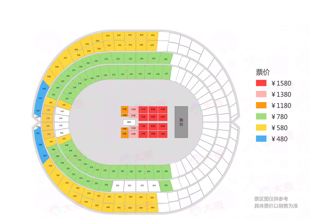 国家体育场-鸟巢座位图